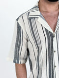Camicia a fantasia in lino, Over-D